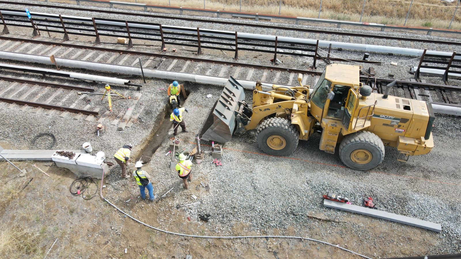 Interlocking renewal being done on the A75 interlocking in the city of Hayward California